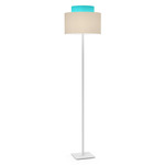 Venus Floor Lamp - White / Felt Turquoise