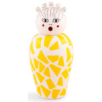 Le Canopie Rosio Dolomite Vase with Cover - White / Yellow
