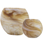 Fusion Vase Set of 2 - Caramel