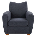 Teddy Accent Chair - Grey Anthracite / Walnut