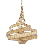 Flow Twist Pendant - Natural Rattan