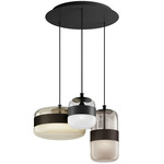 Futura Multi Light Pendant - Matte Black / Amber / White / Smoke