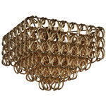 Giogali Square Ceiling Light - Matte Bronze / Gold