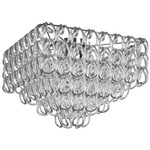 Giogali Square Ceiling Light - Chrome / Silver