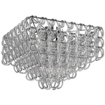 Giogali Square Ceiling Light - Chrome / Transparent