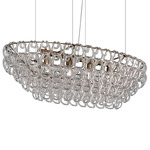 Giogali Oval Linear Pendant - Matte Bronze / Transparent