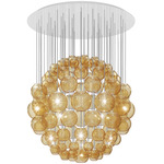 Oto Sphere Multi Light Pendant - White / Amber