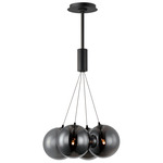 Burst Multi Light Pendant - Black / Smoke