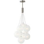 Burst Multi Light Pendant - Satin Nickel / Frosted