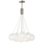 Burst Multi Light Pendant - Satin Nickel / Frosted