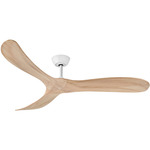 Swell Smart Ceiling Fan - Matte White / Natural Wood