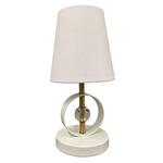 Bryson B210 Accent Lamp - Weathered Brass / White / White Linen