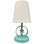 Bryson B210 Accent Lamp - Satin Nickel / Mint / White Linen