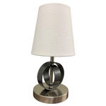 Bryson B209 Accent Lamp - Satin Nickel / Supreme Silver / White Linen