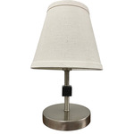 Bryson B203 Accent Lamp - Satin Nickel / Supreme Silver / White Linen