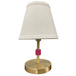 Bryson B203 Accent Lamp - Satin Brass / Orchid / White Linen