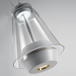 Shuttle Pendant - Matte White / Clear