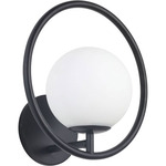 Adrienna Wall Sconce - Matte Black / Opal White