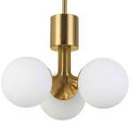 Amanda Chandelier - Aged Brass / Opal White