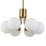 Amanda Chandelier - Aged Brass / Opal White