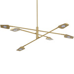 Cari Chandelier - Aged Brass / White