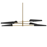 Cassie Sputnik Chandelier - Aged Brass / Matte Black