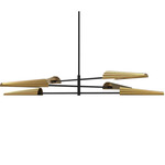 Cassie Sputnik Chandelier - Matte Black / Aged Brass