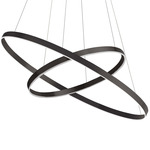 Circulo Double Pendant - Matte Black / White