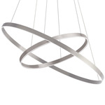 Circulo Double Pendant - Silver / White