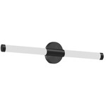 Corvette Bathroom Vanity Light - Matte Black / White