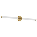 Corvette Bathroom Vanity Light - Aged Brass / White