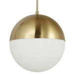 Dayana Pendant - Aged Brass / Opal White