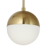 Dayana Pendant - Aged Brass / Opal White