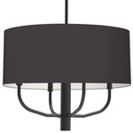 Eleanor Round Chandelier - Matte Black / Black