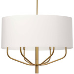 Eleanor Round Chandelier - Aged Brass / White