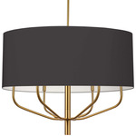 Eleanor Round Chandelier - Aged Brass / Black