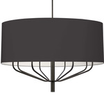 Eleanor Round Chandelier - Matte Black / Black