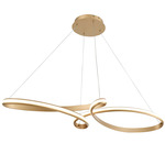 Nola Linear Pendant - Aged Brass / White