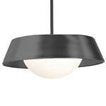 Palatine Pendant - Matte Black / Opal White