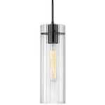 Patia Pendant - Matte Black / Clear