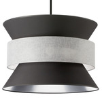 Questa Pendant - Matte Black / Black / Grey