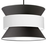 Questa Pendant - Matte Black / Black / White