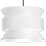 Questa Pendant - Polished Chrome / White / Matte White