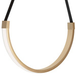 Regan Pendant - Aged Brass / White