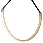 Regan Pendant - Aged Brass / White