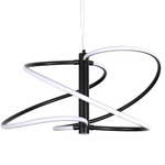 Romy Pendant - Matte Black / White