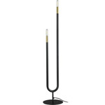 Wand Floor Lamp - Aged Brass / Matte Black / Matte Black