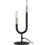Wand Table Lamp - Matte Black / Aged Brass / Aged Brass