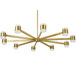 Wilson Chandelier - Aged Brass / Frosted