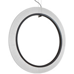 Roda Vertical Pendant - Brown / White Translucent Ribbon